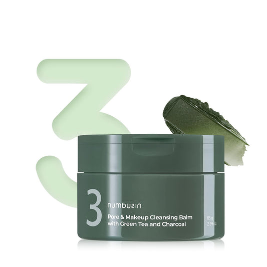 [numbuzin] No.3 Pore & Makeup Cleansing Balm With Green Tea And Charcoal 85g