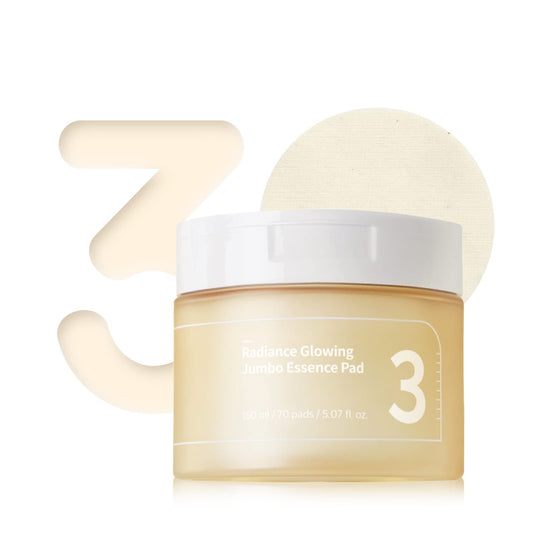 [numbuzin] No.3 Radiance Glowing Jumbo Essence Pad (70pcs)