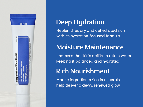 [PURITO] Deep Sea Pure Water Cream Essential Oil Free 50ml