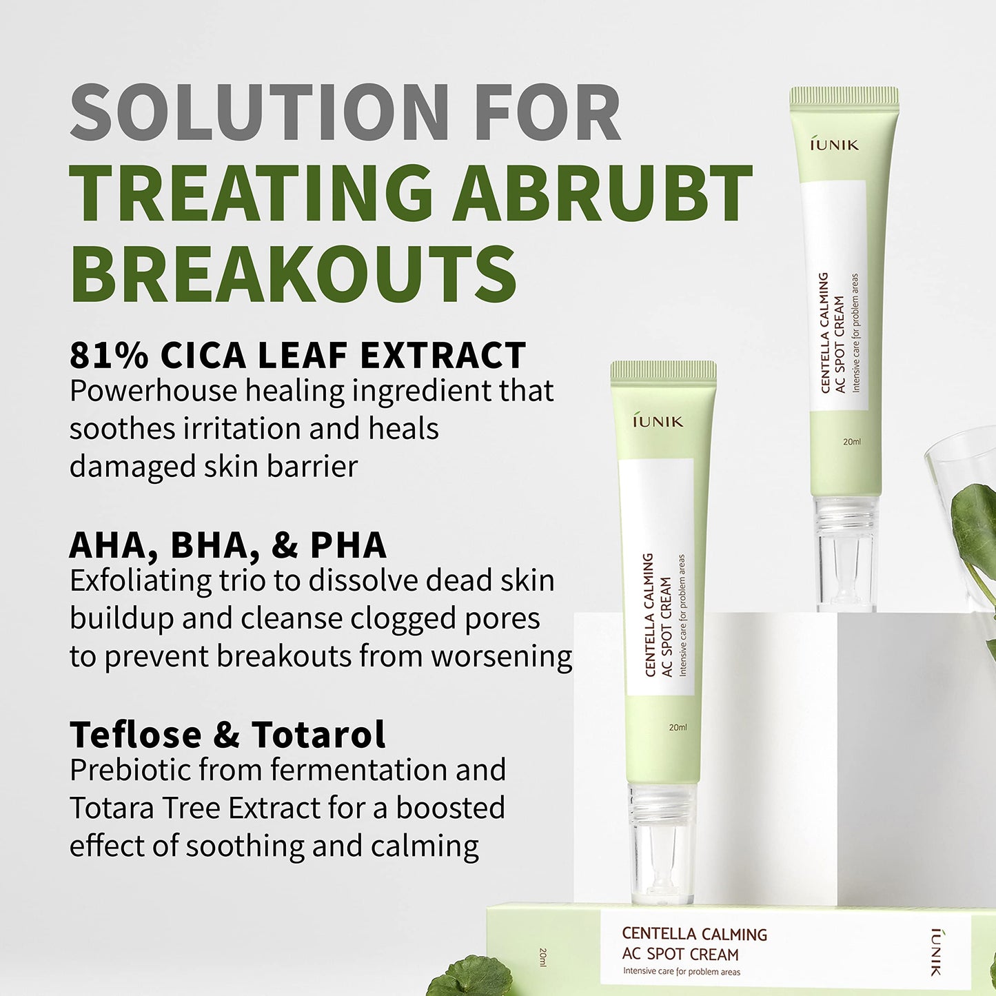 [iUNIK] Centella Calming AC Spot Cream 20mL