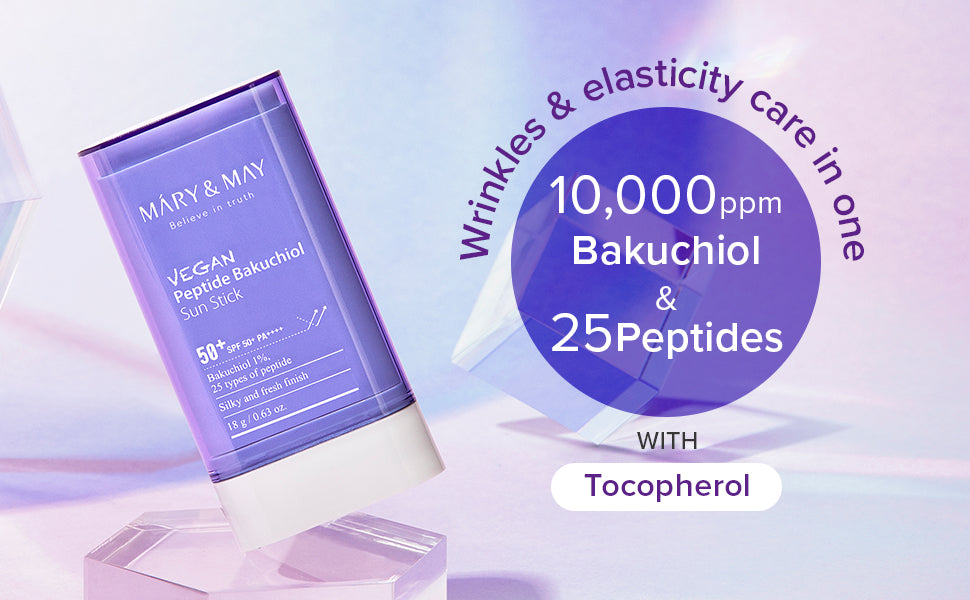 [Mary & May] Vegan Peptide Bakuchiol Sun Stick SPF50+ PA++++